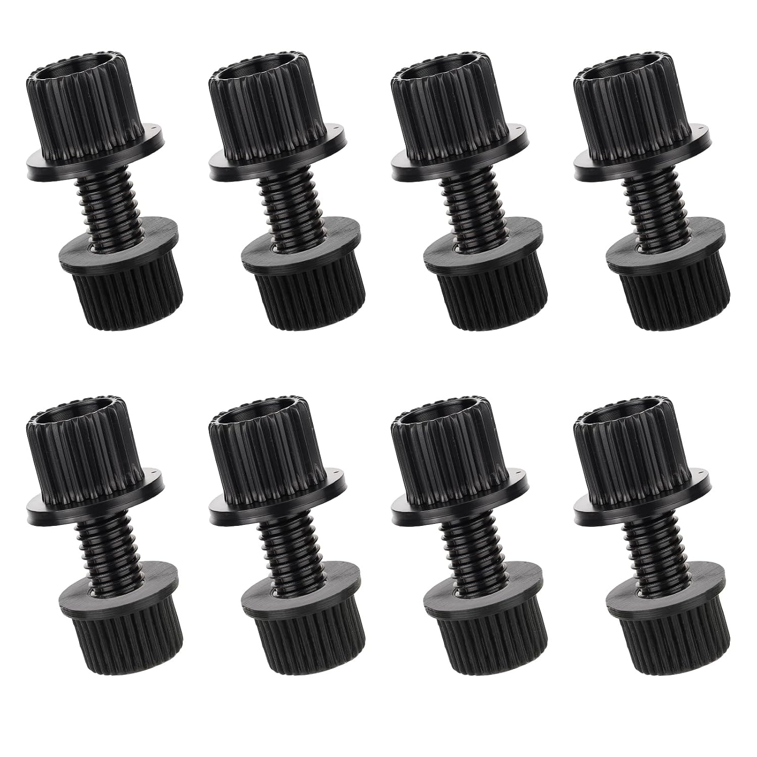 License Plate Bolts 8 Pcs 6mm License Plate Screws Universal Thread Screws Nylon Bolts and Nuts for Motorcycle Cars Trucks Bike Plates Fasteners (Black)