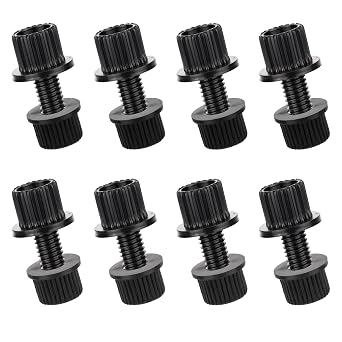 License Plate Bolts 8 Pcs 6mm License Plate Screws Universal Thread Screws Nylon Bolts and Nuts for Motorcycle Cars Trucks Bike Plates Fasteners Black