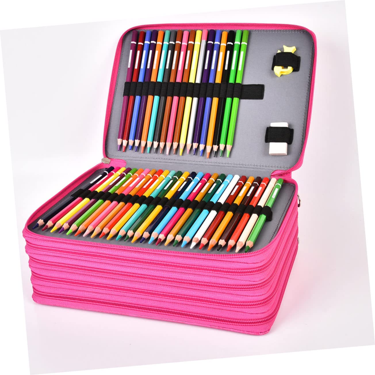 VILLCASE Astuccio per Matite Portatile Astuccio Creativo per Penne Borsa Portaoggetti per Cancelleria Cerniera Elegante