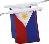 Vista 213 de Guatemala 19.7 ft BUNTING Flag 20 banderas 9'' x 6'' - Banderas de cuerda guatemalteca 5.9 x 8.3 in - AZ FLAG