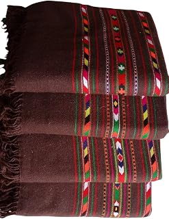 AFGHAN PAKISTAN PATOO BLANKET LAMB PURE WOOL BROWN HANDMADE SHAWL PATU LONG SCARF WRAP PASHTUN MENS WOMENS