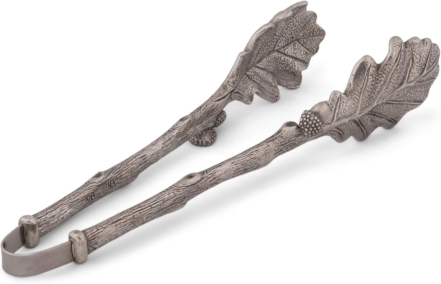 Vagabond House Pewter Oak Leaf Pattern Ice/Bread/Bar Tongs 8''Long x 3''Wide x 1''Tall