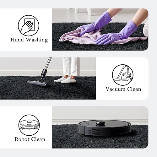 Miniatura 6 de Alfombras para sala de estar, de 5 x 8 pies, alfombras para sala de estar, alfombra grande de felpa suave, alfombras peludas para dormitorio, niños