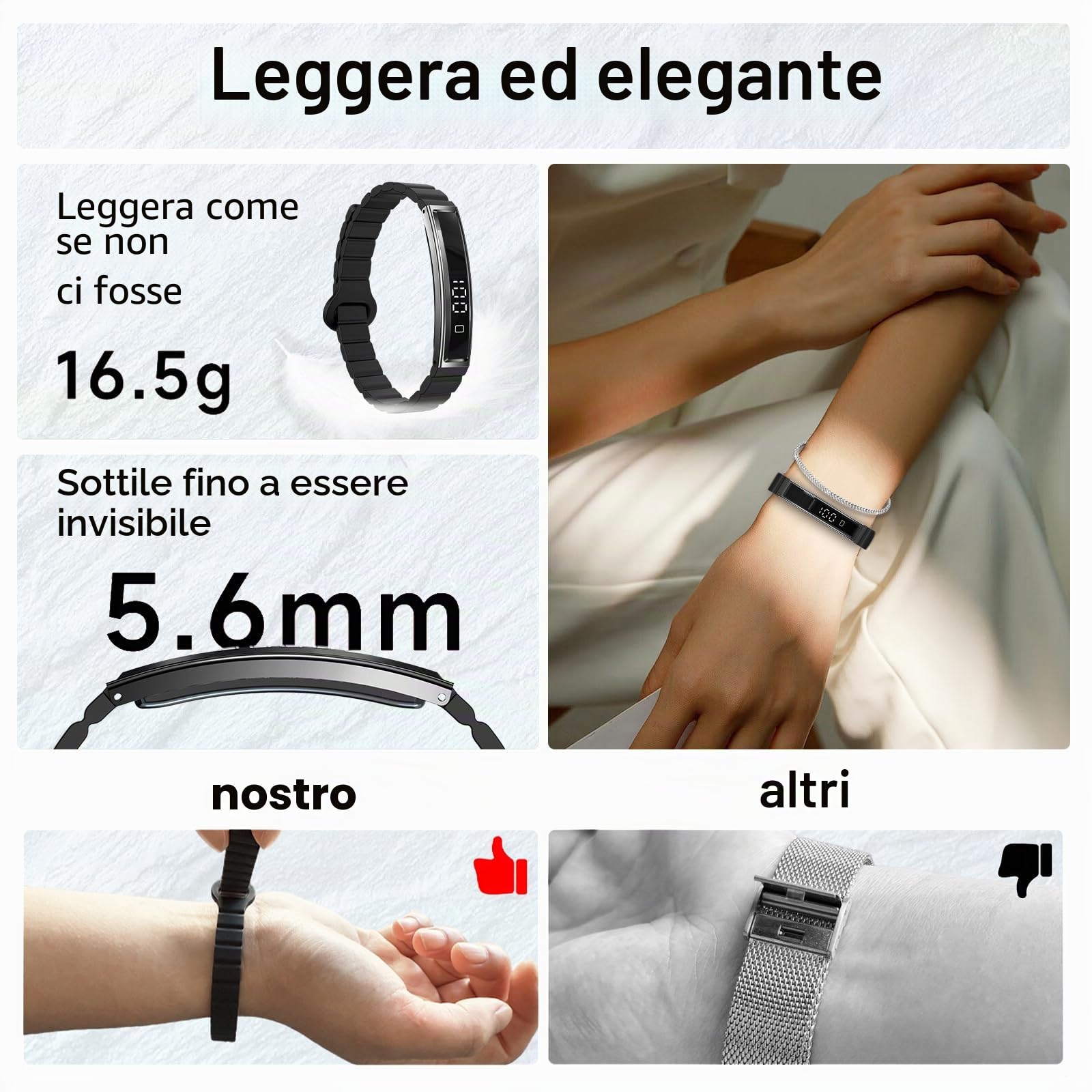 Efolen Smartwatch Donna con Chiamate, 1.19" AMOLED Orologio Smartwatch, 110+ modalità Sportive con SpO2/Sonno/Contapassi, Impermeabile IP68 Fitness Tracker per iOS Android Oro rosa