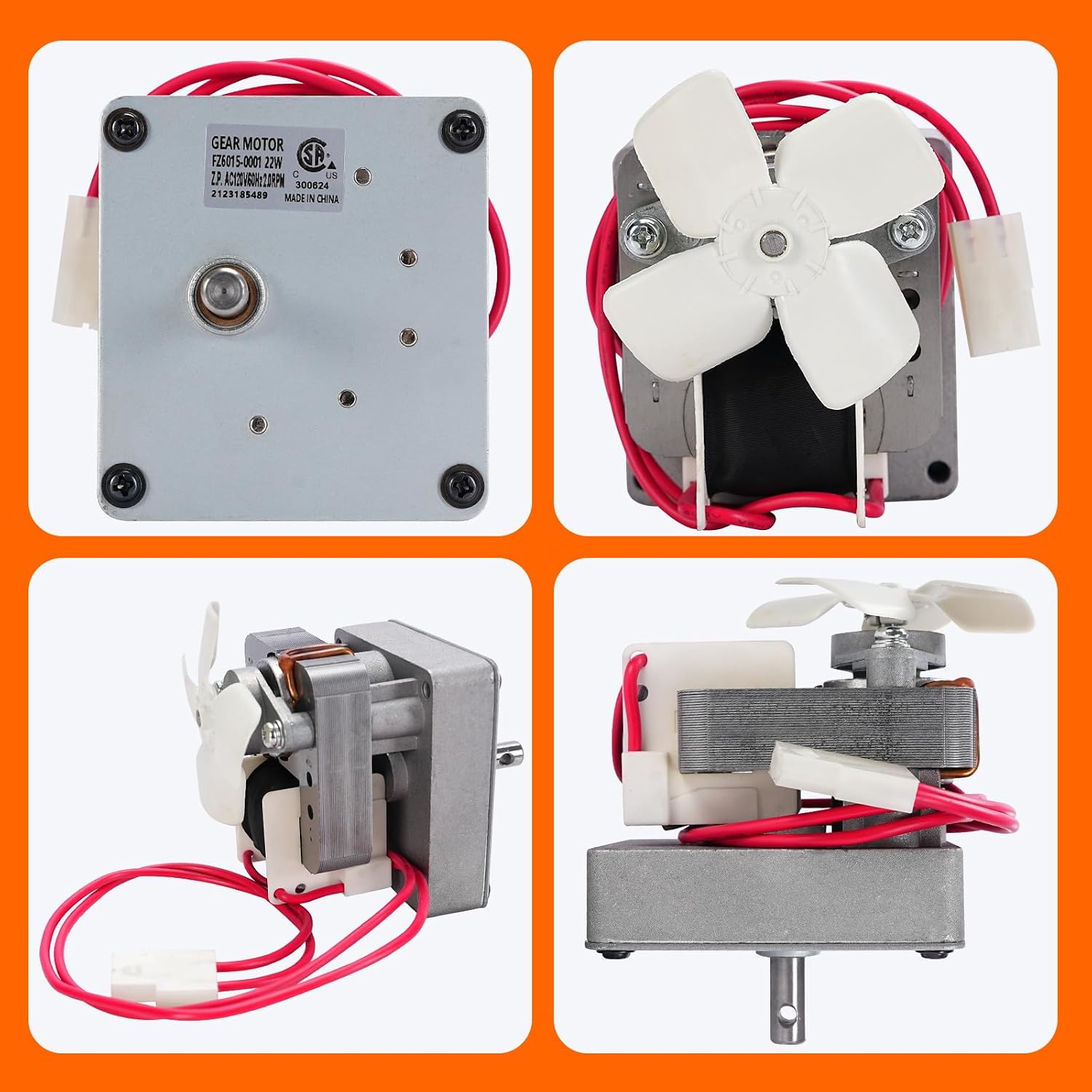 2026 Upgraded 2.0RPM Auger Motor Replacement Parts Compatible with Traeger, Pit Boss, Camp Chef Wood Pellet Grills Smokers,120V 60Hz 2 Pole
