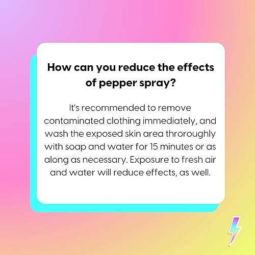 Miniatura 5 de BLINGSTING Spray de pimienta de máxima fuerza OC para mujer, rango de pulverización de 12 pies y tinte UV