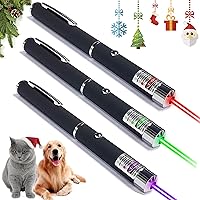3-Pack Laser Pointer for Cats & Dogs - Red Green Purple Indoor Training Chaser Toys & Pet Pointer