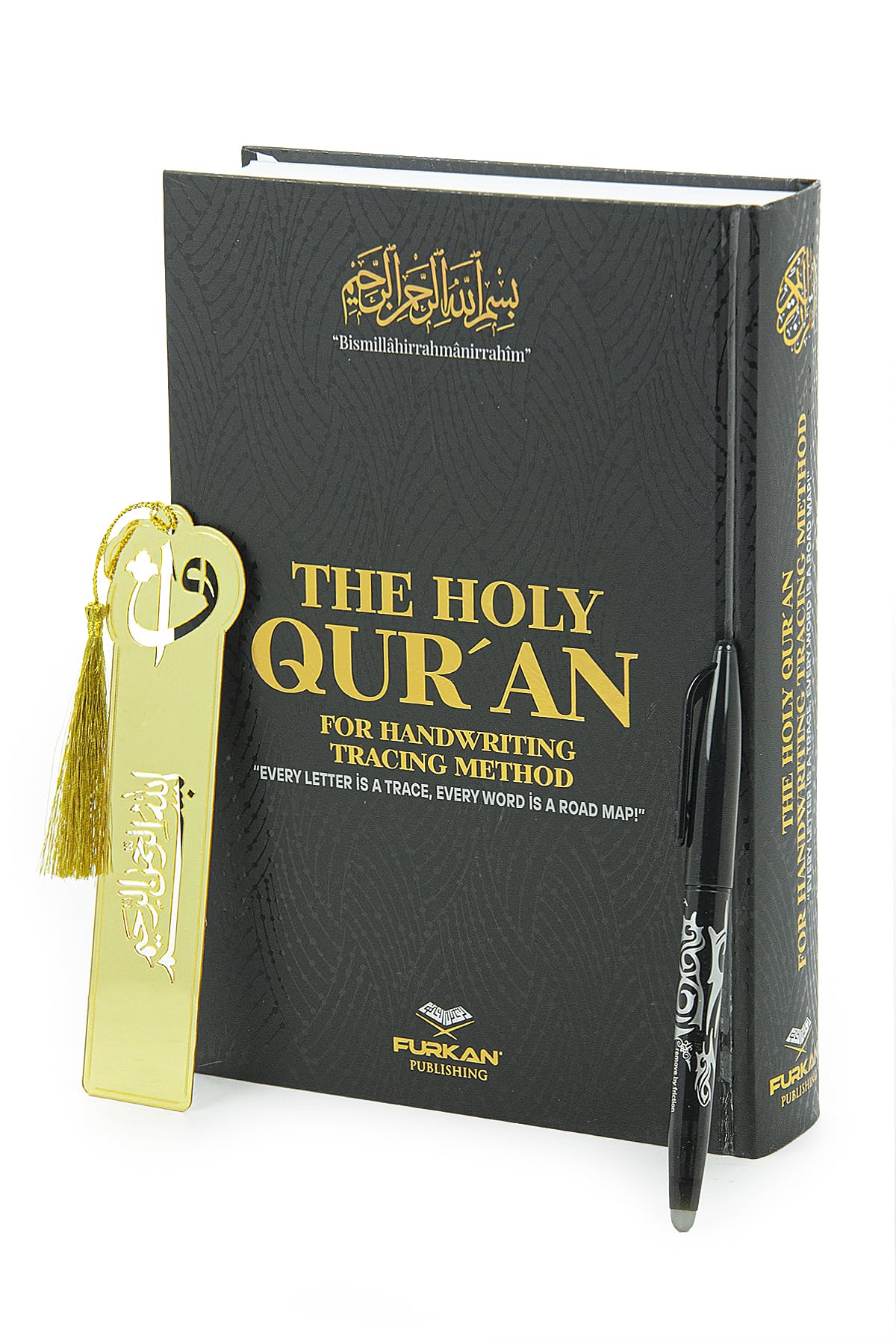 Ihvan Online Men's Black The Holy Qur'an Arabic Practice With Erasable Pen, The Study Noble Quran For Memorizers, Muslim Prayer Gift Set For & Wo, Islamic Gifts Ramadan, Eid, Mubarak, Hajj, Umrah,