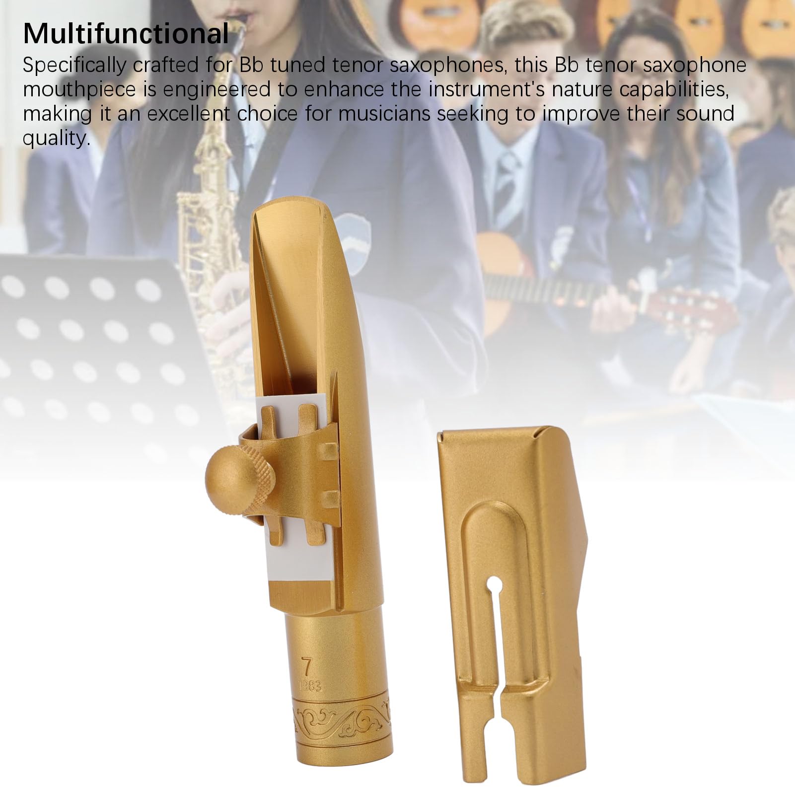 Dilwe Tenor Saxophone Ustnik BB Saksofon Brass Rozmiar 7 z jasną tonalną jakością do Szybkiej Gry i Bogatej Projekcji Dźwięku