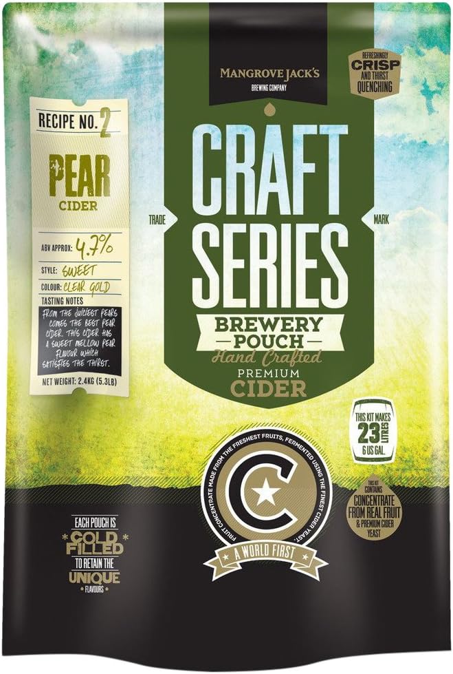 Mangrove Jack's Hard Pear Cider Recipe Kit, 6 gallons/23 L