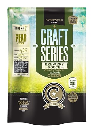 Mangrove Jacks Hard Pear Cider Recipe Kit, 6 gallons/23 L