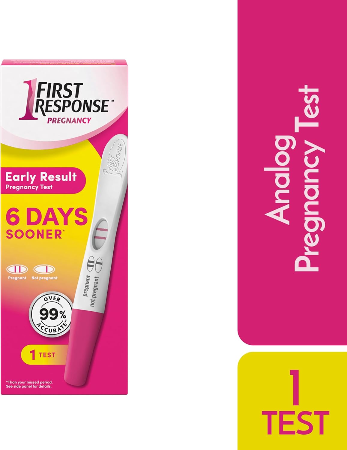 First Response Early Result - Pregnancy Test Kit - Detect Pregnancy 6 Days Sooner Than Your Missed Period - Over 99% Accurate - Analog (1 Count) - Image 3