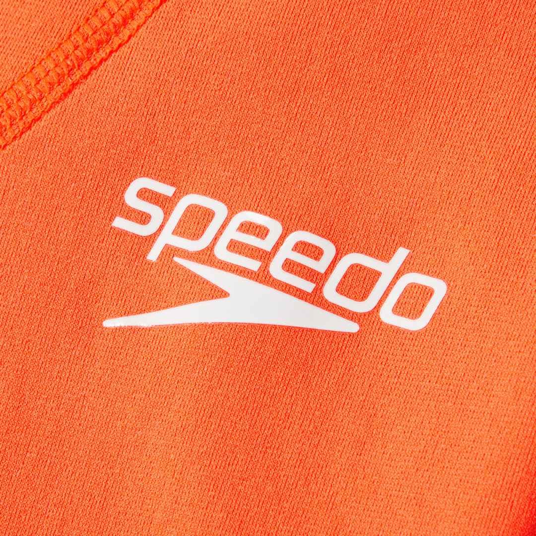 Speedo Fastskin Junior Endurance+ Max - Bañador de cintura alta para niños, color rojo y azul