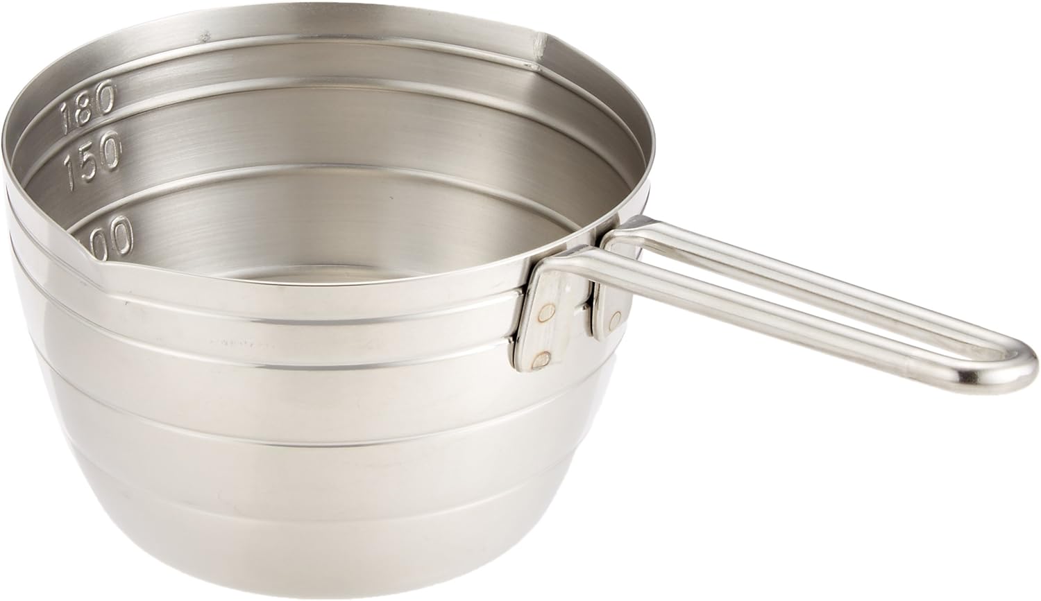 Shimomura Industry AKK-206 Amai Shoku, Made in Japan, Stainless Steel Measuring Cup, 7.8 fl oz (200 cc), Scale Included, Made in Niigata, Tsubamesanjo