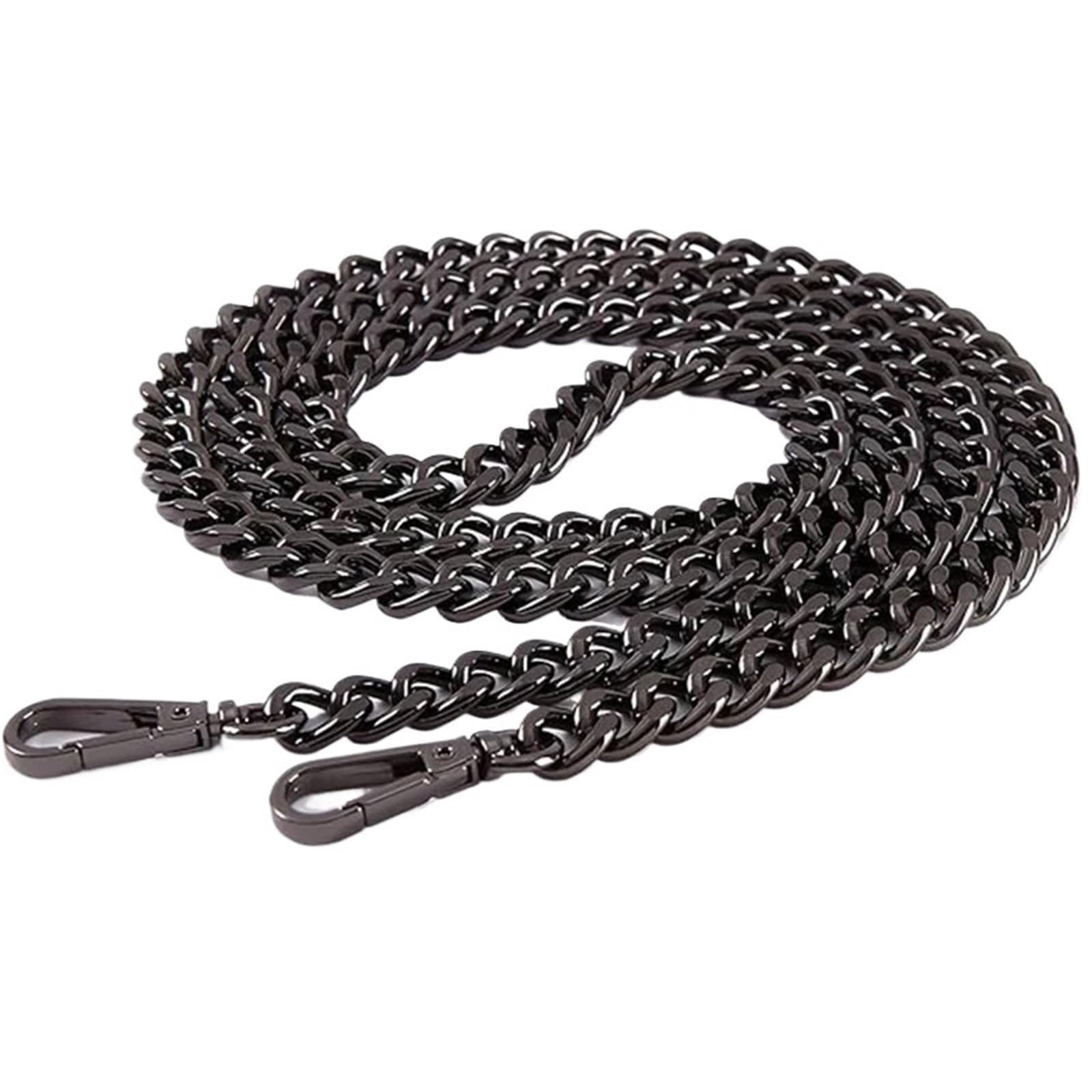 Sangle poignée épaule bandoulière en aluminium : finition noire haute maroquinerie DIY