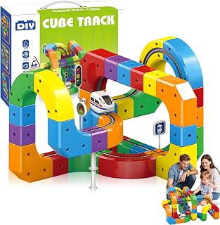 SUYIULEI Electric Train Track Set for Kids 3-8: 3D Flexible Tracks, Motorized Train, STEM Building Toy (Flagship Model)