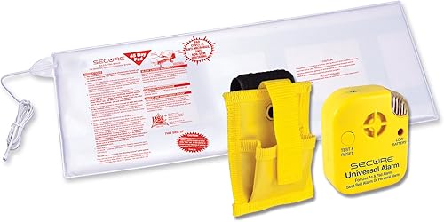 Alarma de cama segura para adultos mayores, almohadilla de sensor de presión de 12 x 30 pulgadas, alerta de cuidador de 80 dB con soporte, batería