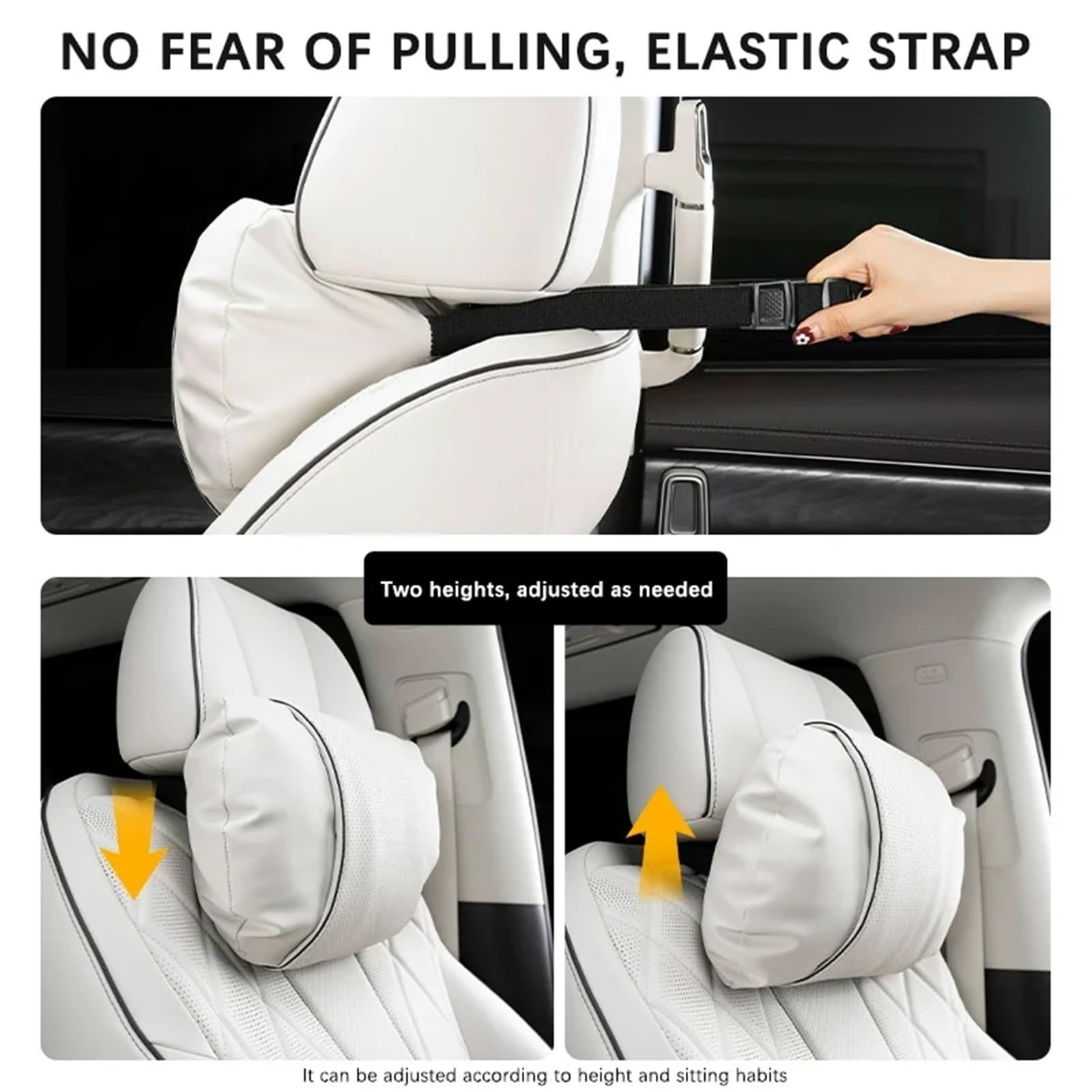 Auto Headrest Appuie-tête de siège Convient pour Skoda Fit pour Rapid NH1 NH2 NH3 NA2 Coussin de Nuque de Voiture Accessoires de Voiture(Mocha Brown-1PC)