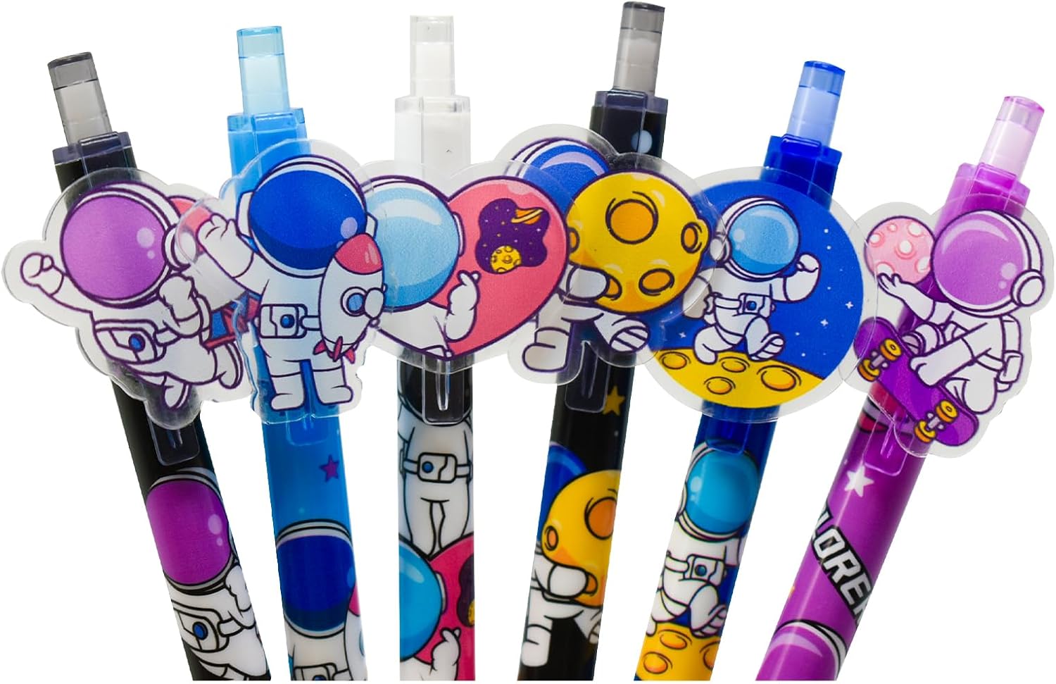 12Pcs Novelty Space Astronaut Gel Pens Black Ink image 4