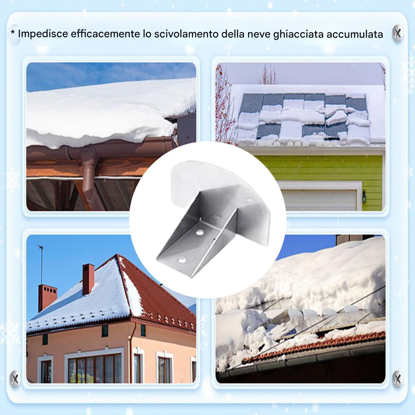 Retenedores De Nieve Para Techos Metálicos Barreras Antihielo De Acero | Sistemas De Retención De Nieve Para Tejas Y Canalones En Viviendas Y Edificios