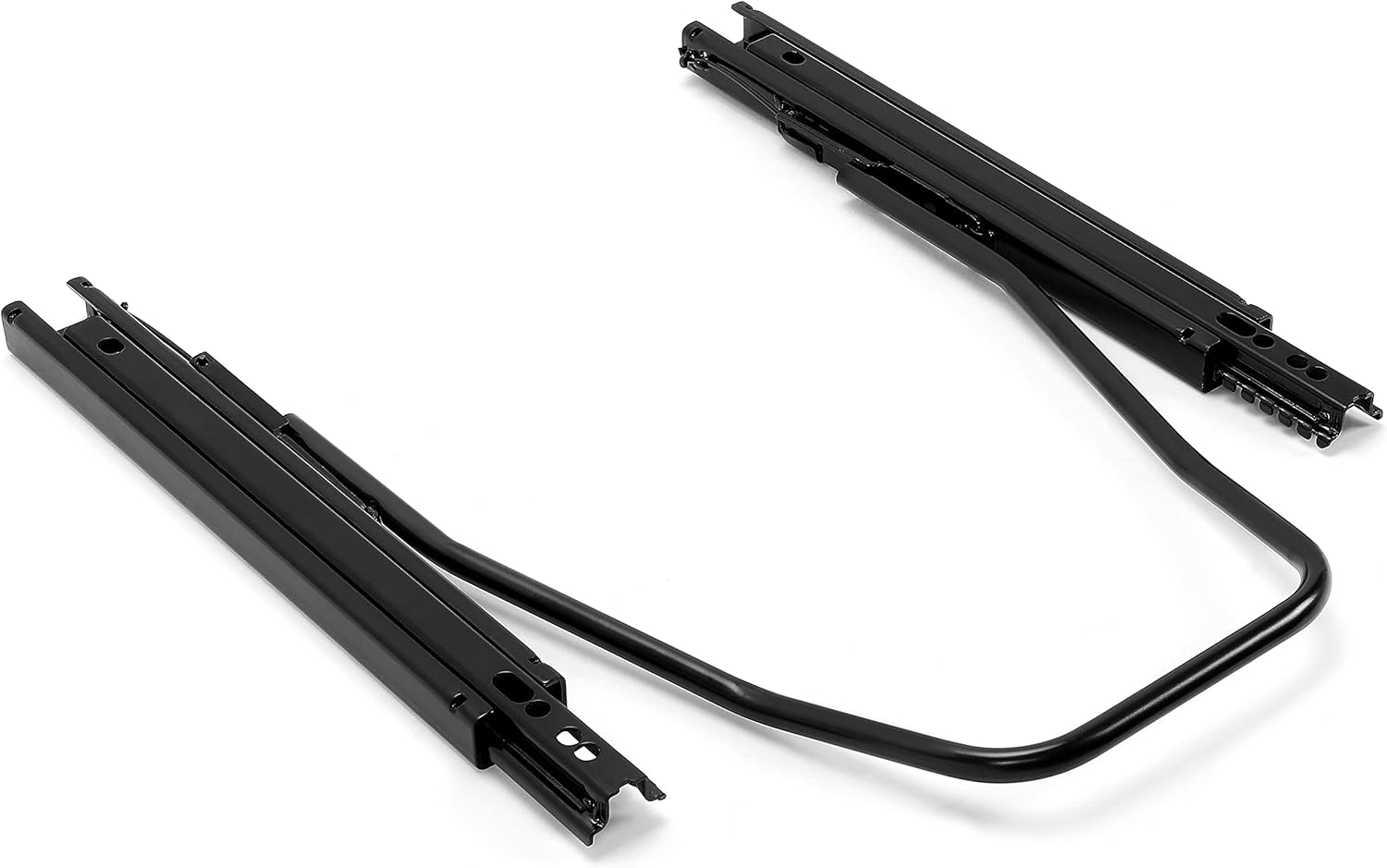 ECOTRIC Universal Seat Sliders Seat Mounting Track, Dual Locking Rails Brackets Kit Most Aftermarket Seats- 1 x Set of Sliders Electrophoresis Black