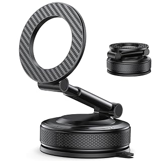 M08 Car Phone Holder for Car, Magnetic Car Mount with Extendable Arm, Foldable Dashboard & Windshield Phone Mount for Larger Phones Compatible with iPhone 17/16/15/14/13/12 - Amazon product rated Grade A