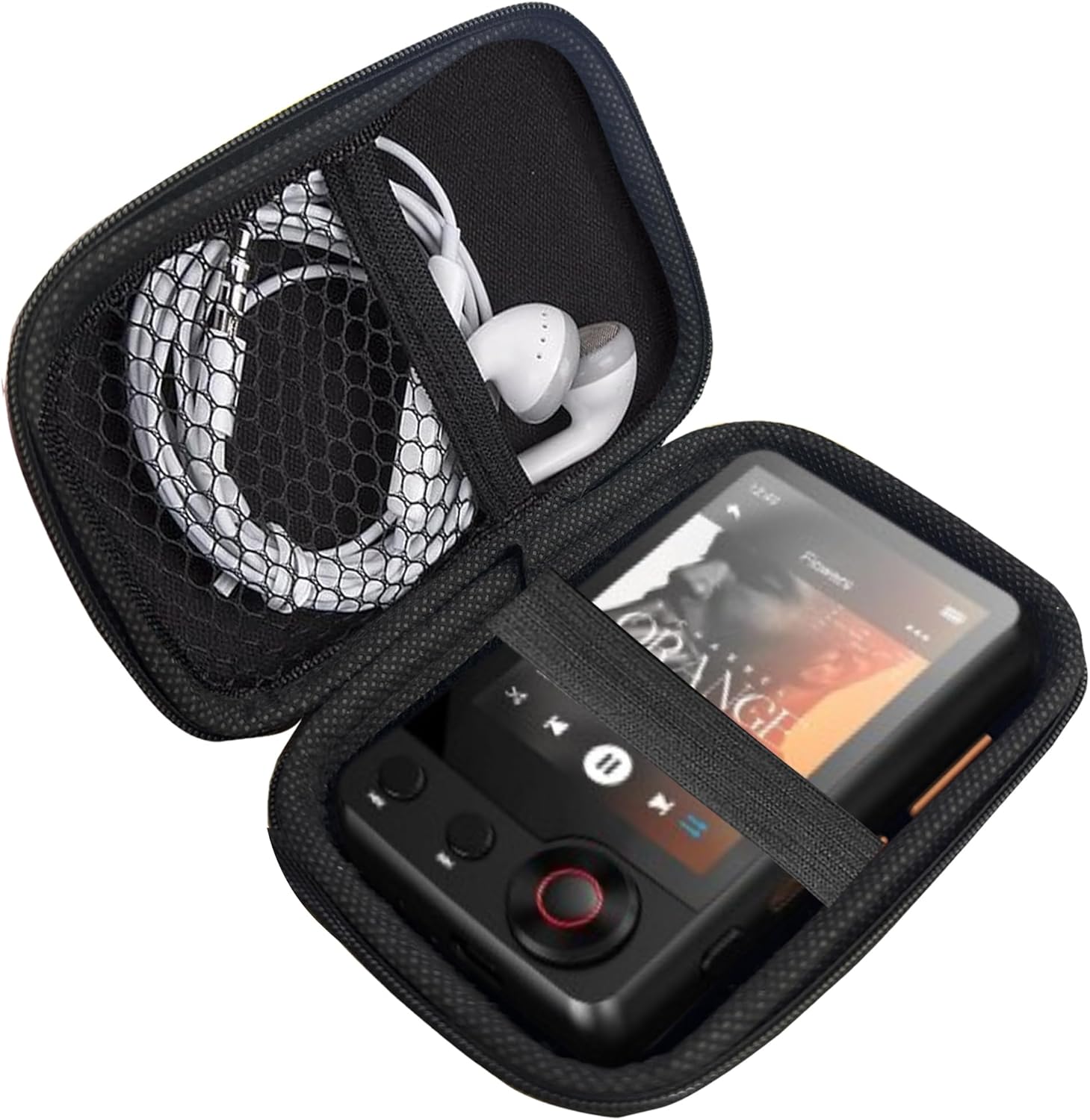 Compatible with MECHEN D53 MP3 Player Case, Lamshaw Durable EVA Carrying Case, Shockproof & Lightweight Protective Cover Compatible for MECHEN D53 2.4" Screen MP3 Player (Black)