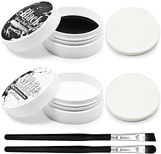 Juego de pintura facial en blanco y negro, 2....