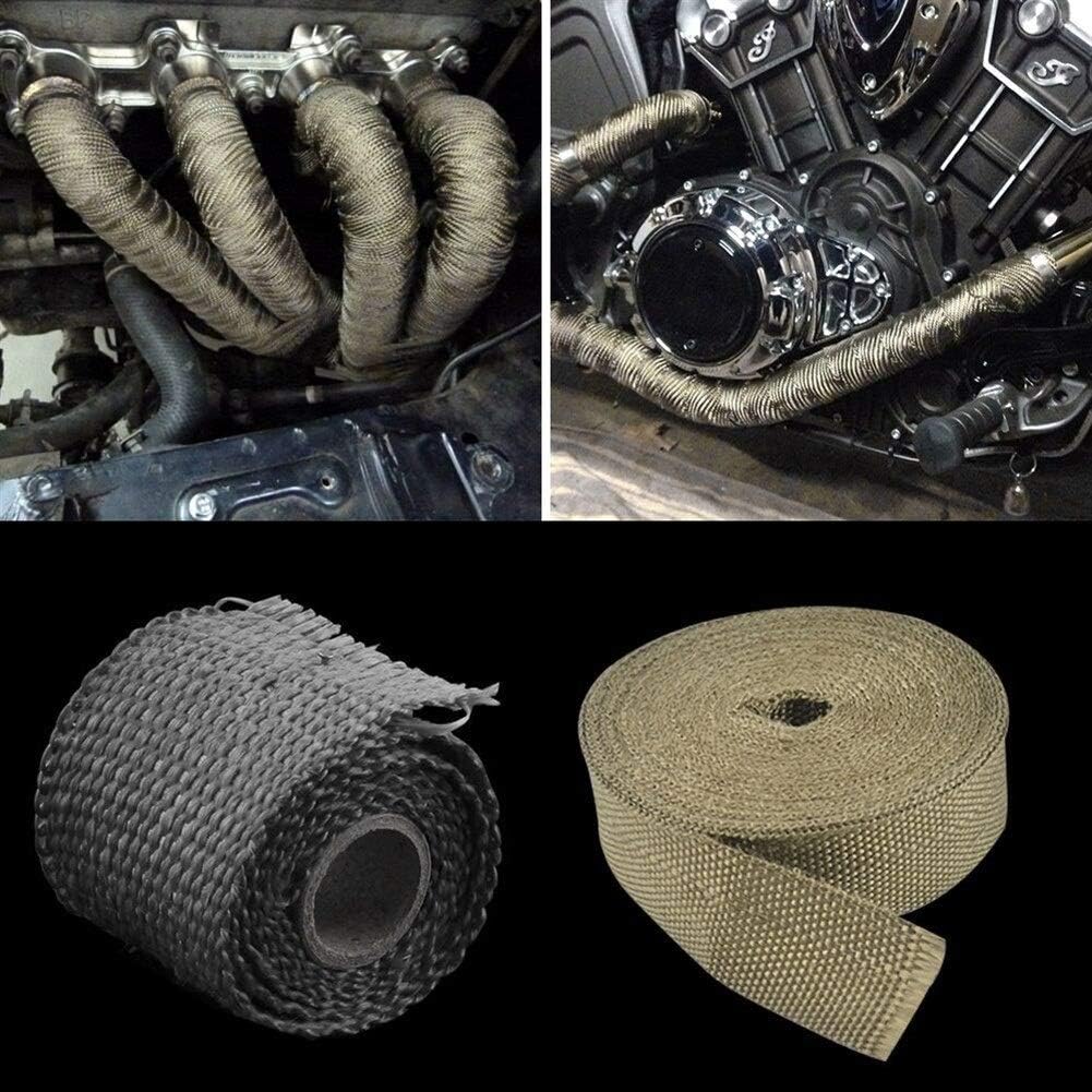 50cm 1Meter Performance Exhaust Tape Manifold Downpipe Insulating Heat Wrap DaJiKan (Color : Black 1)