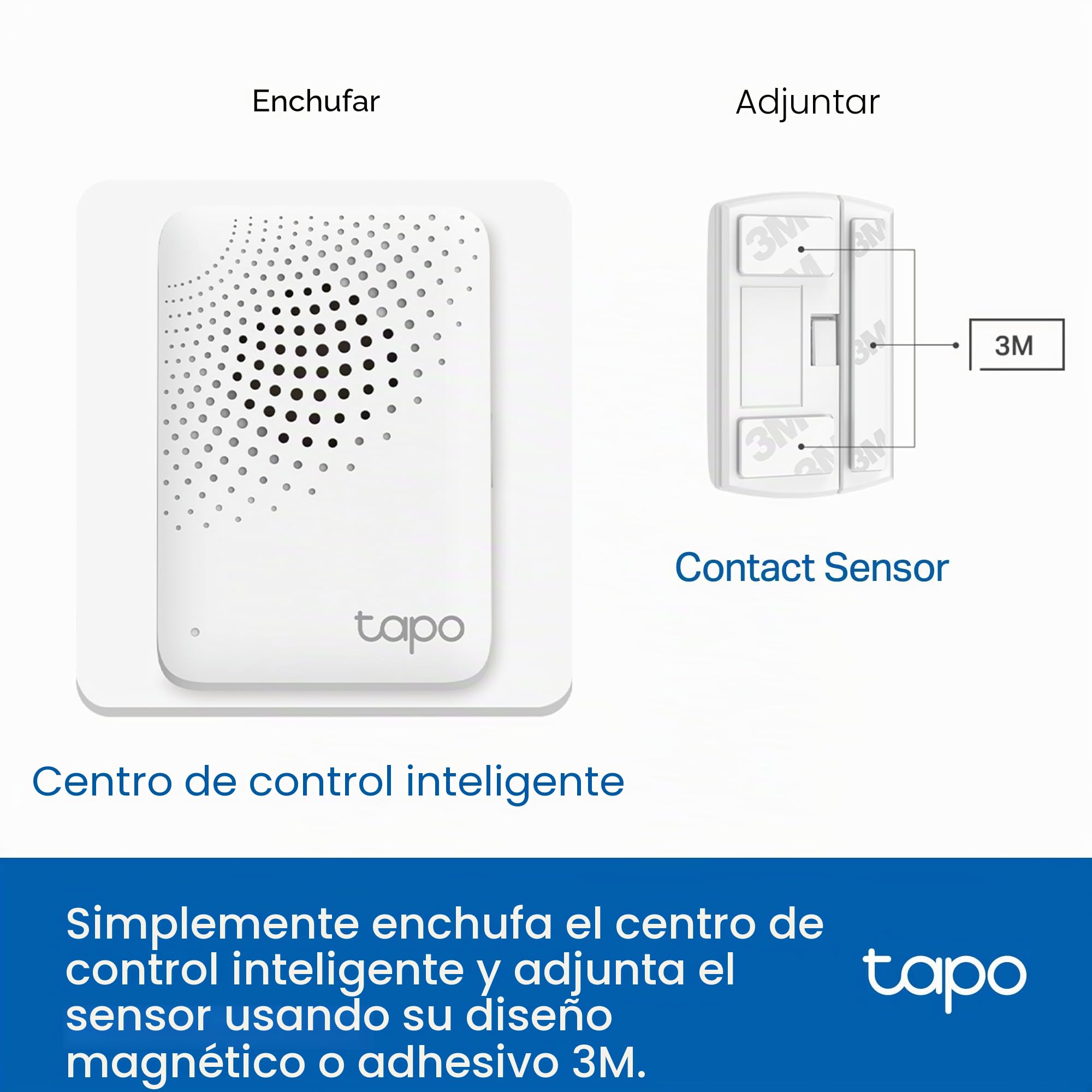 TP-Link Tapo Kit de inicio de sensor de puerta, compatible con Matter, sensor de contacto inteligente para ventana de puerta x 3, concentrador inteligente con timbre integrado, automatización