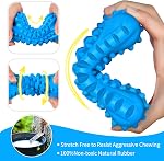 Jouets pour chiens pour les brochettes agressives Grosses races, Durables Bones de chien Squeaky Jouet pour chien, Jouets de chien presque indestructibles pour grands chiens, Jouet de chiot en caoutchouc naturel dur pour le nettoyage moyen des dents de chien