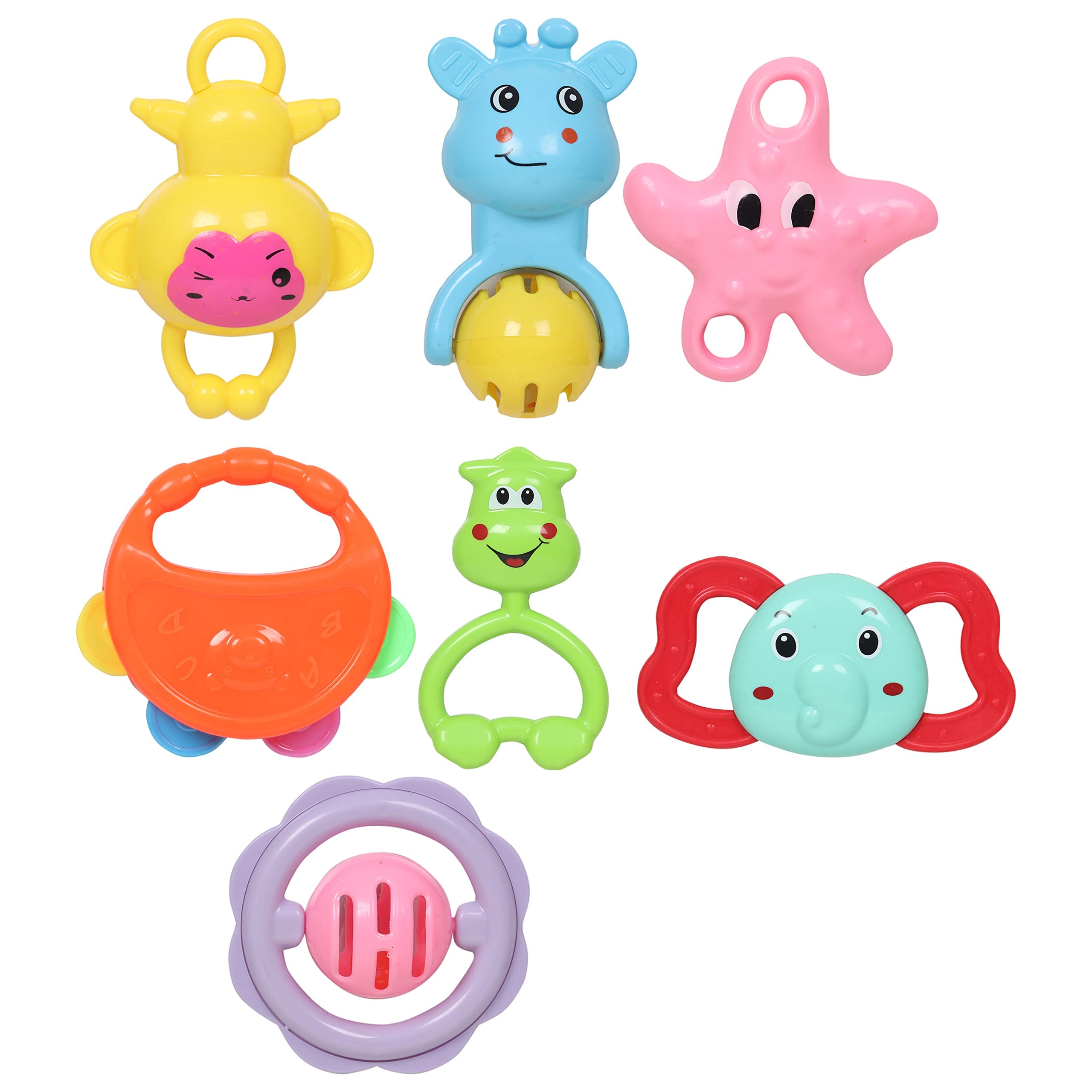 VGRASSP Educational Baby Hand Rattle Toys (0-3 Years) - Non-Toxic, Hold and Shake Toy Multi-Color (7Pcs) (B0B93RTCB5) Amazon Price History, Amazon Price Tracker