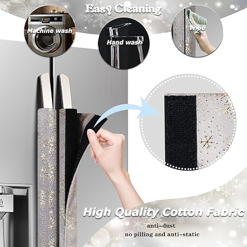 Miniatura 5 de 3 fundas para manijas de puerta de refrigerador, decoración de cocina, mantiene los electrodomésticos limpios, antiestáticas, antimanchas