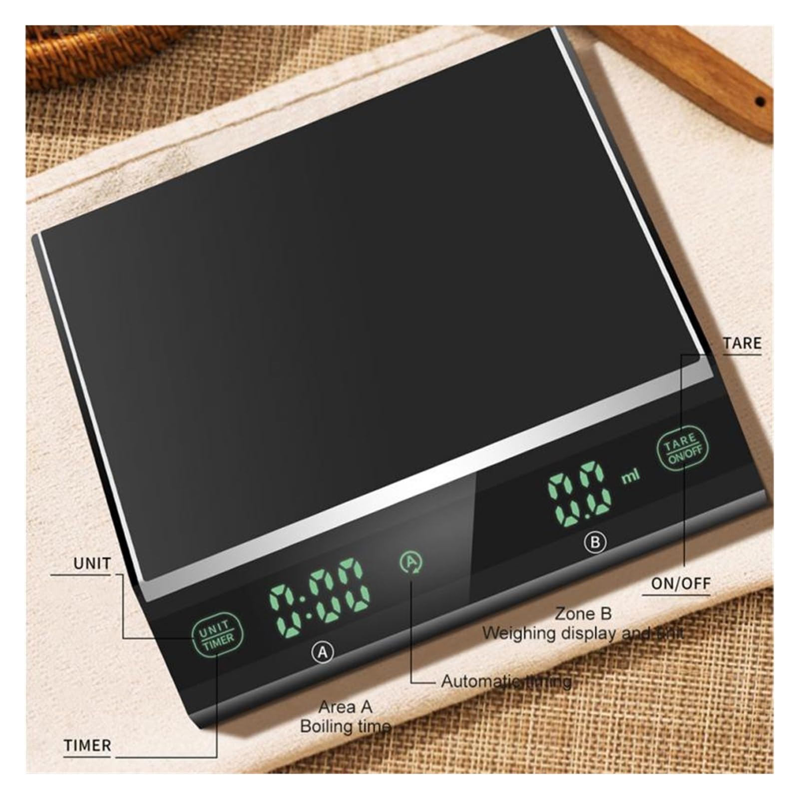 Báscula De Café Inteligente, Cocina For Alimentos, Electrónica Digital Con Temporizador, Joyería Precisión, Mini Pesaje For El Hogar Medición Precisa Esfuerzo
