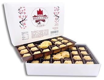 Nova Maple Candy - Pure Maple Syrup Sugar Leaf Candy (16 Ounces (1 Pound))