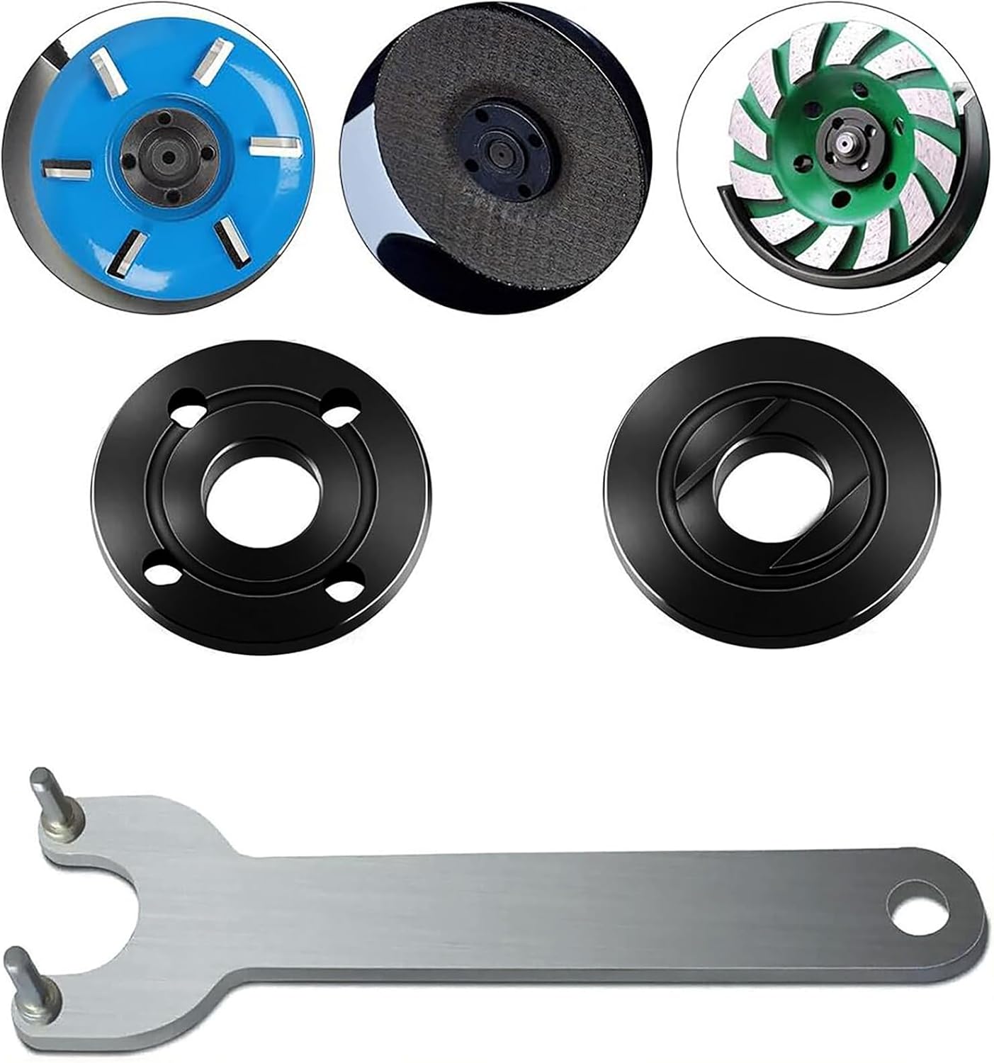 Generic Angle Grinder 193465-4 224399-1 224568-4 Wrench Spanner Metal Lock Nut Flange 1/4''-20 Compatible with Dewalt Milwaukee Makita Bosch Black&Decker Ryobi 4.5"" 5"" 5/8-11
