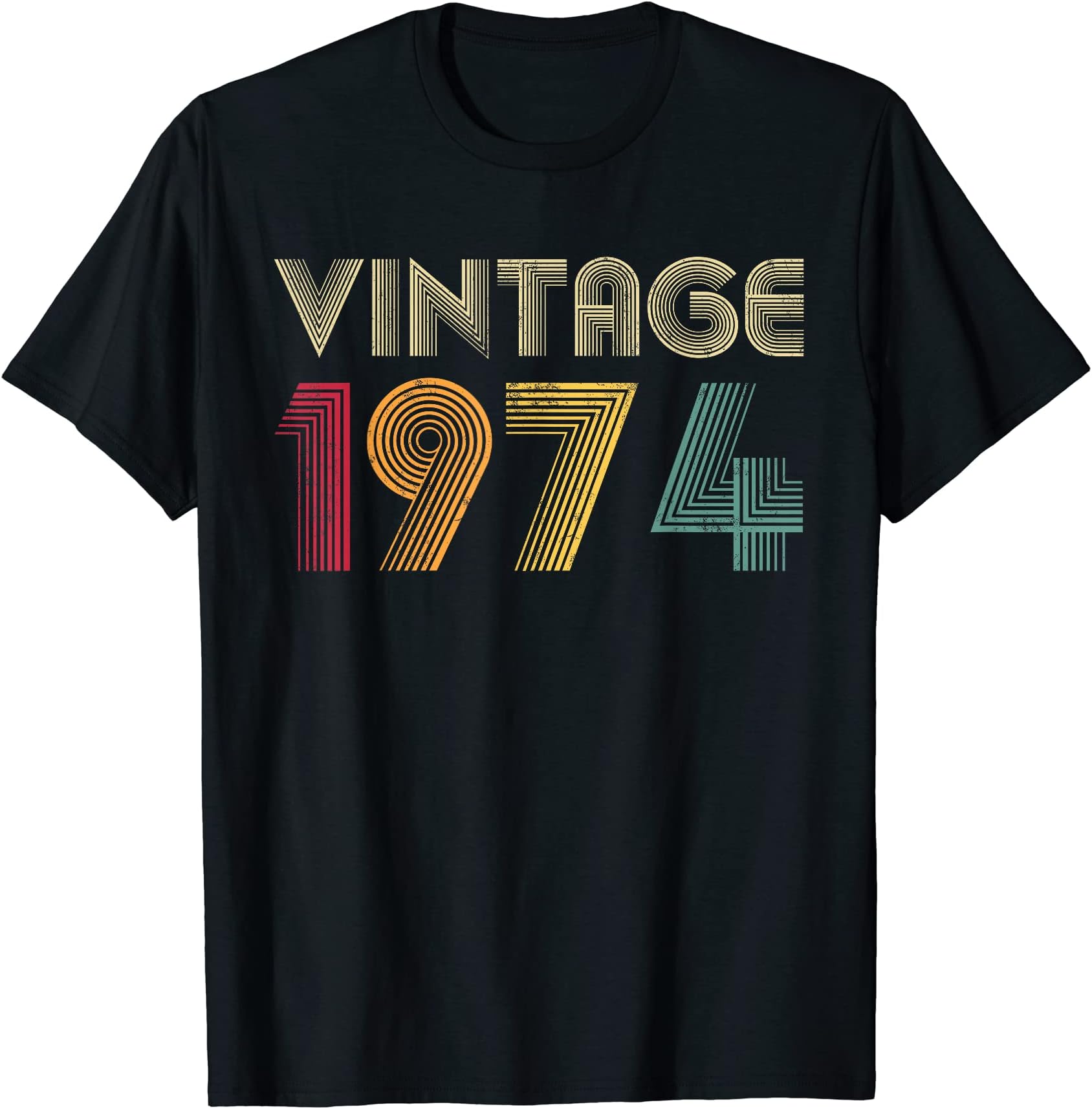 49th Birthday Gift Men Women Vintage 1974 RetroBorn T-Shirt