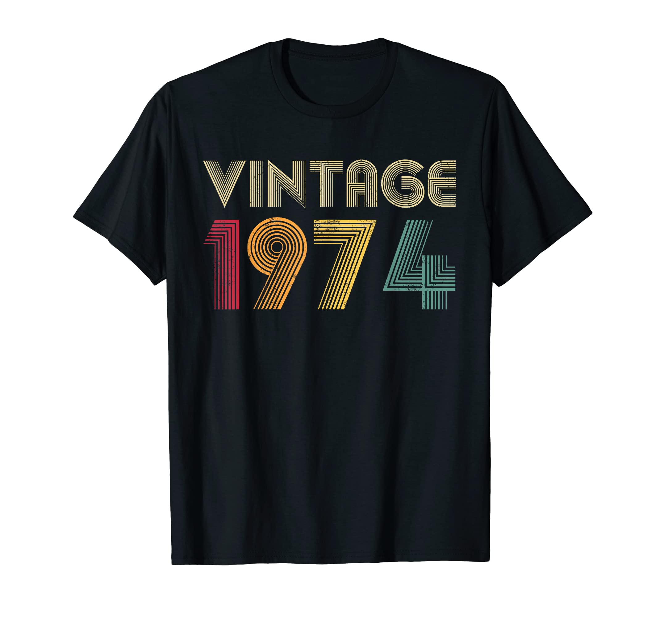 49th Birthday Gift Men Women Vintage 1974 RetroBorn T-Shirt