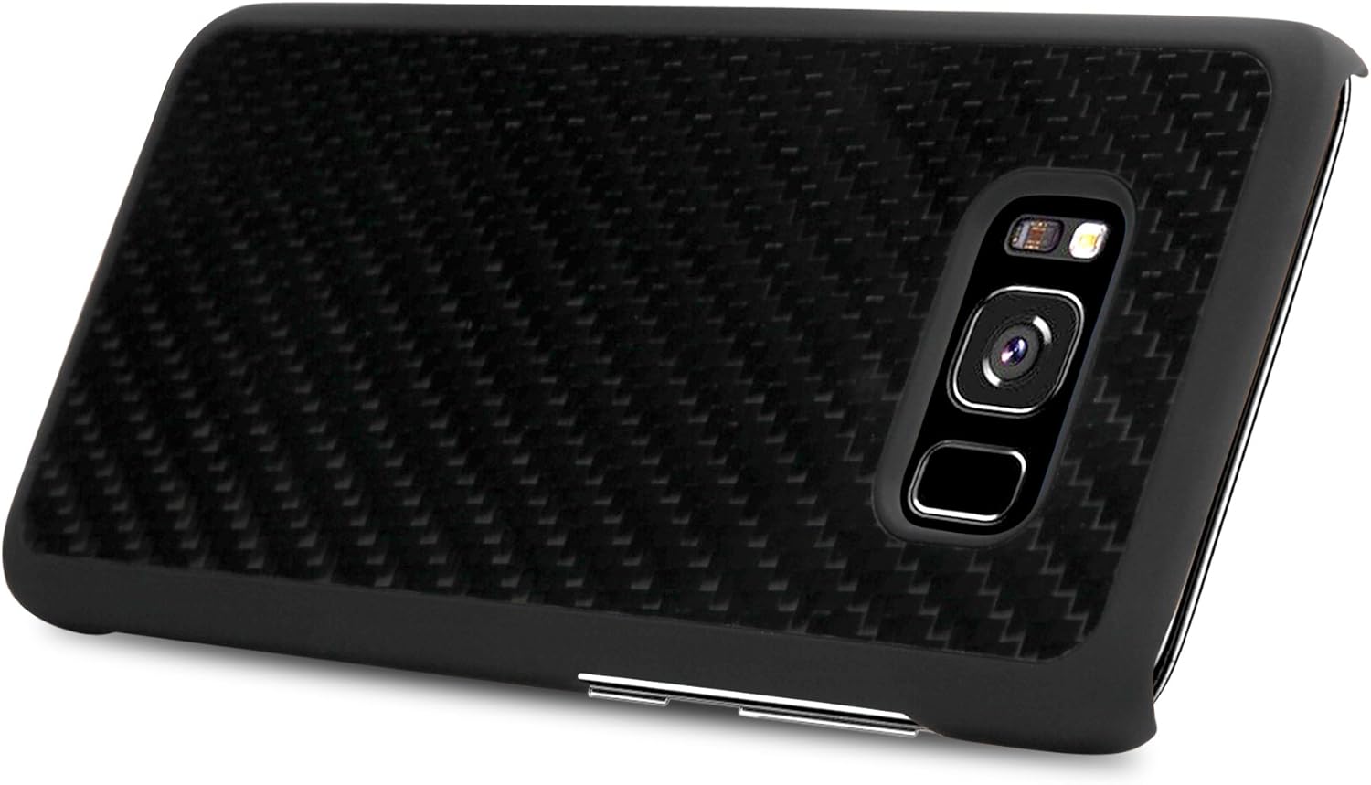 BoxWave Case Compatible with Samsung Galaxy S8 - True Carbon Fiber Minimus Case, Ultra-Strong, Hard Shell Cover - Jet Black