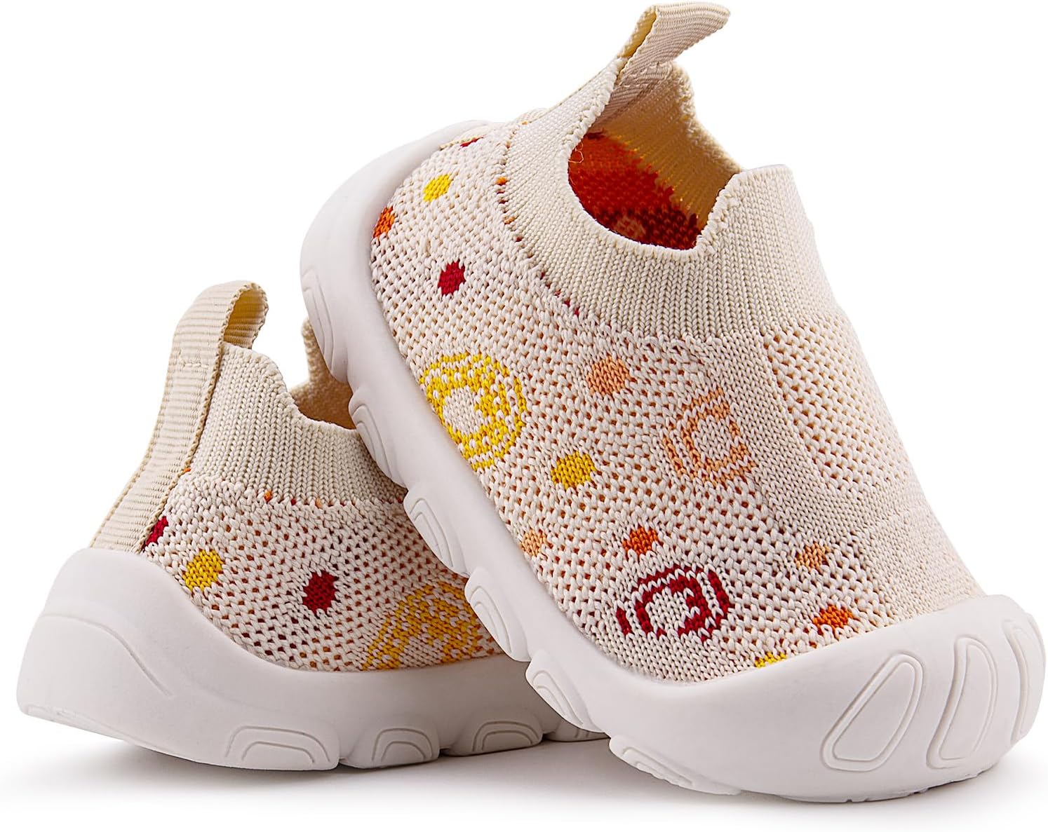 CharrostToddler Walking Non-Slip Lightweight Wide Shoes Baby Slip on Sock Sneakers Infant Mesh Knitted Elastic Soft Sole Boy Girls Tennis Running Walkers Outdoor&Indoor Casual Shoes