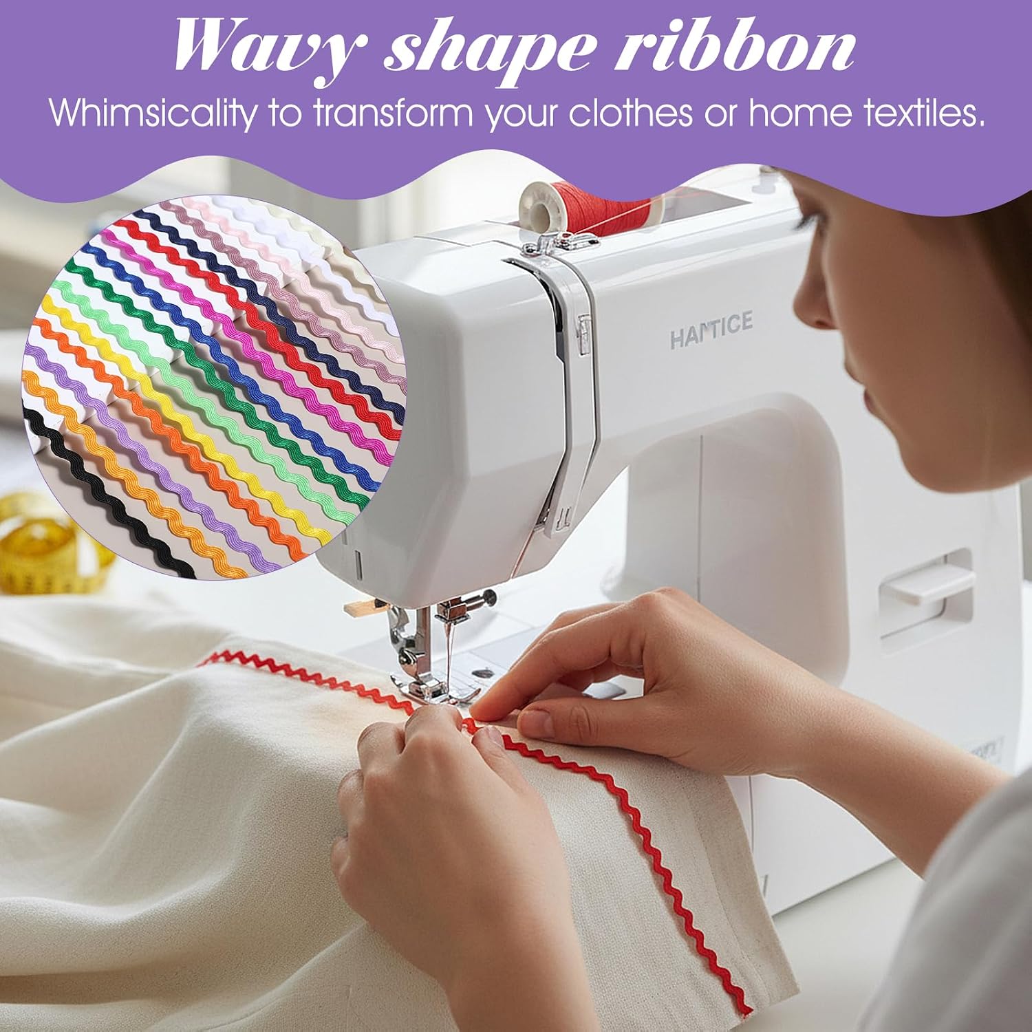 88 Yards Rick Rack Trim for Sewing, 16 Color Wave Bending Fringe Trim, 5mm Rick Rack Sewing Ribbons for DIY Sewings Craft Clothing Flower Making Home Wedding Party Decoration
