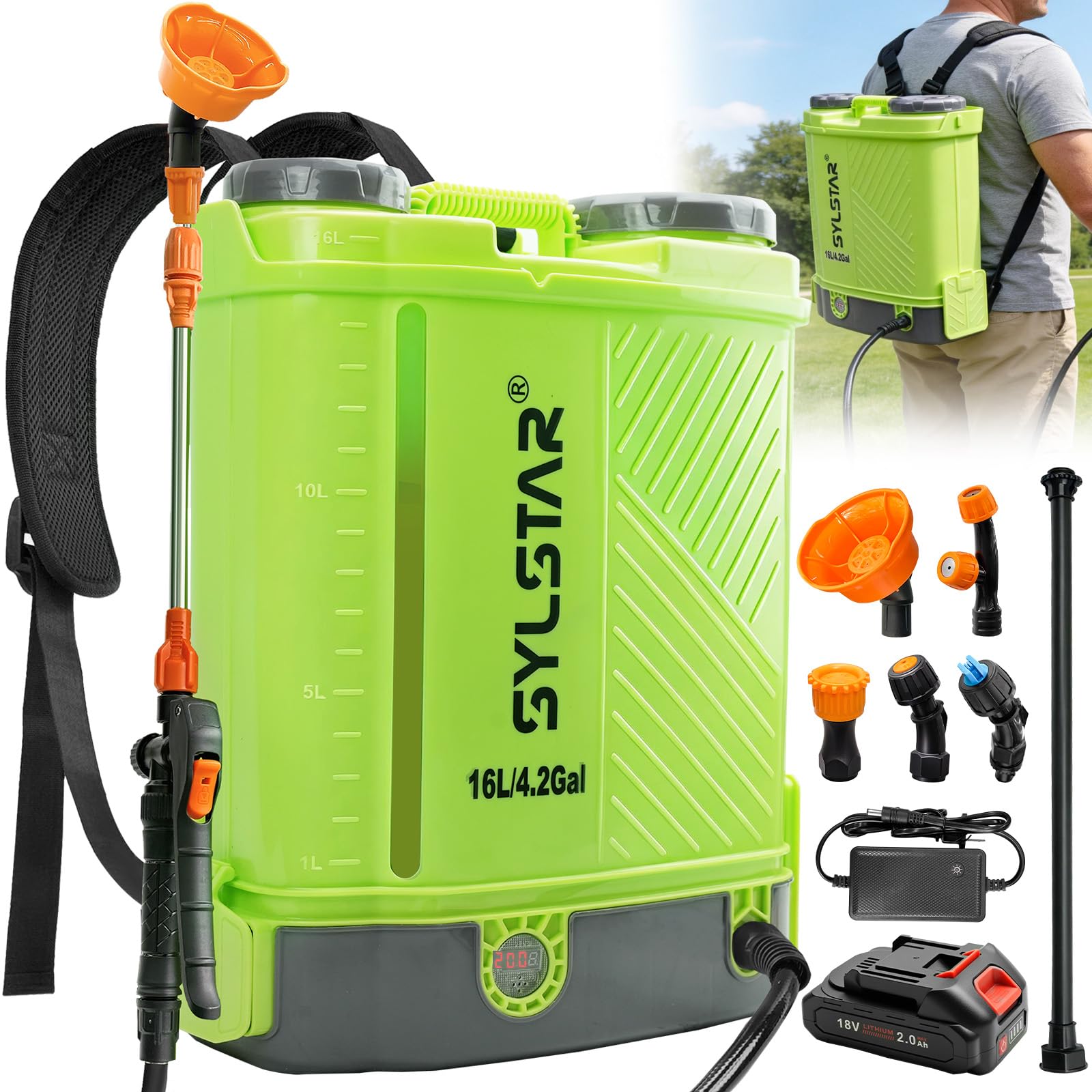 sylstar pulvérisateur électrique 16l