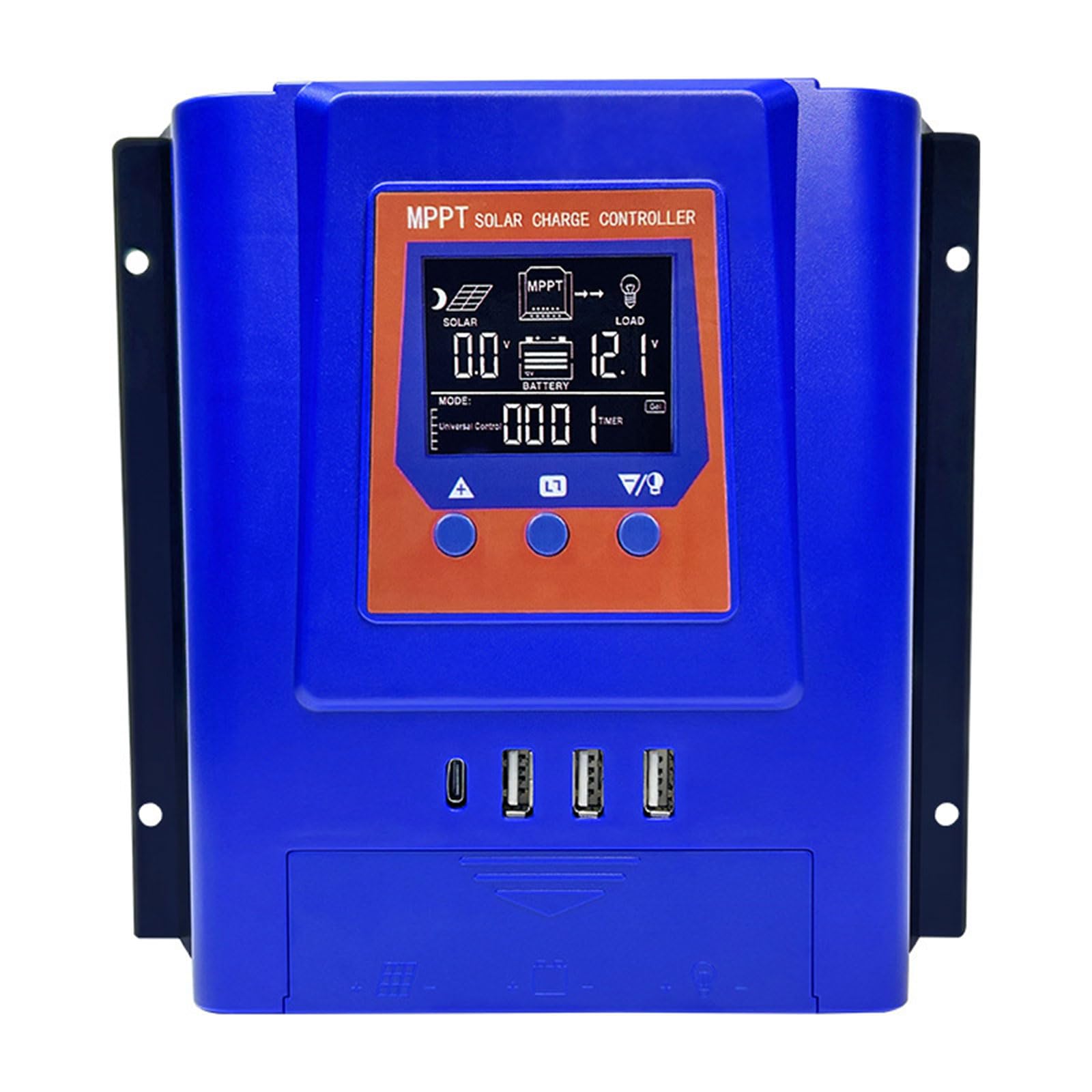 MPPT Solar Power Regulator 60A with LCD Display for 12V 24V 36V 48V Battery Configurations and Efficiency Tracking Overload Security Solar Regulator