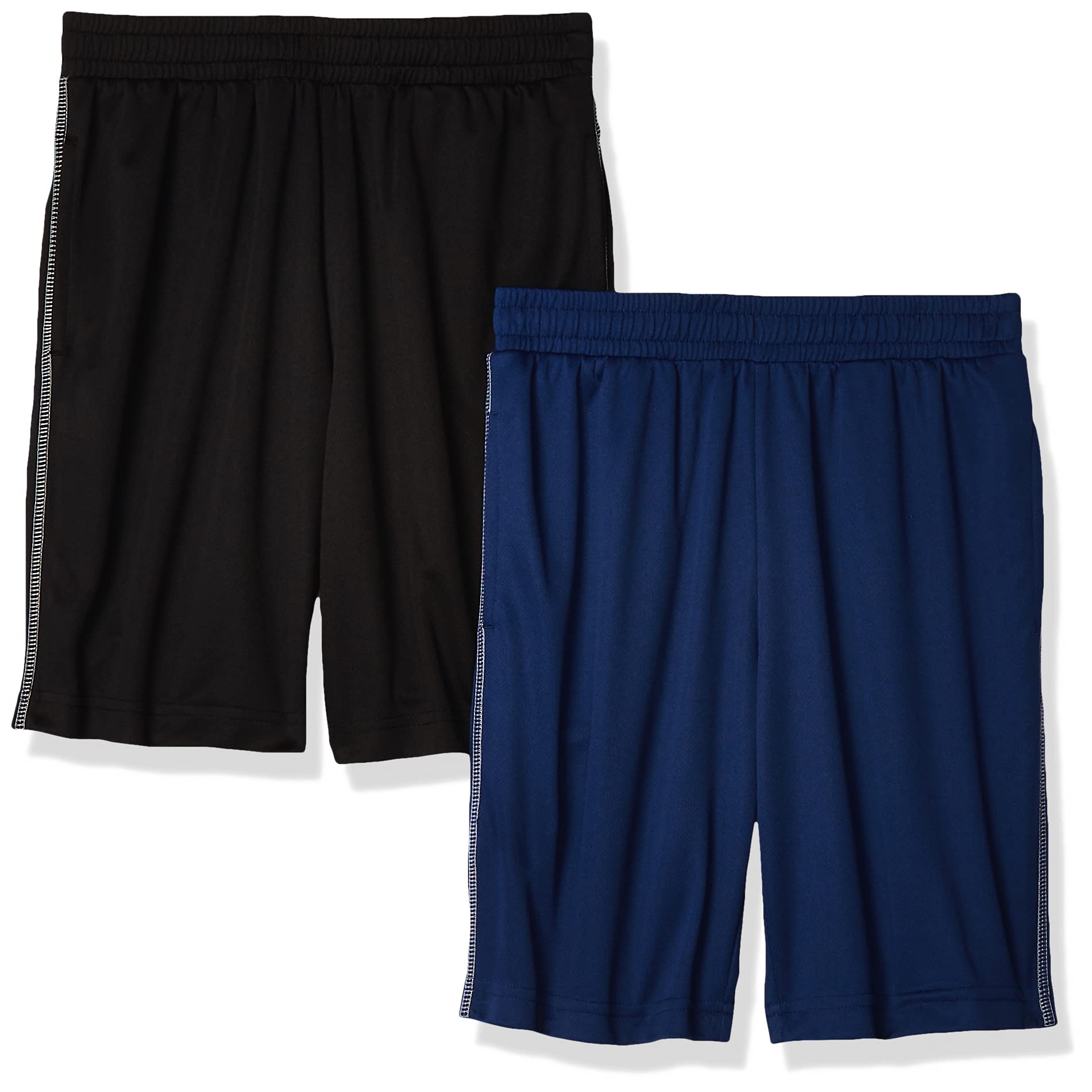 Amazon Essentials Boy's Active Performance Mesh Basketball Gym Shorts, Pack of 2
