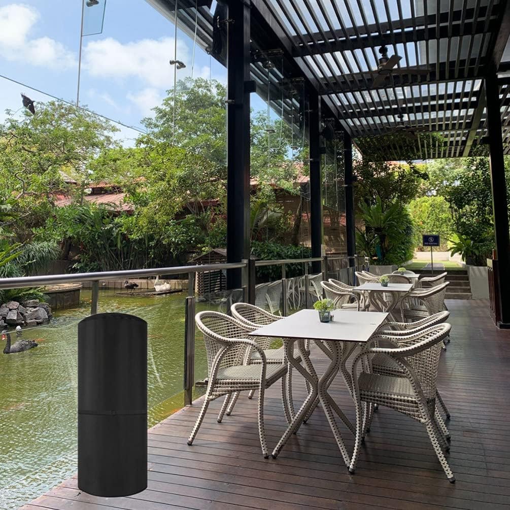 Happyyami Heater Cover Heater Protective Cover Anti Snow Heater Patio Heater Protector Outdoor Heater Garden Heater Sleeve 210d Oxford Cloth Coated with Silver Accessories Water Proof