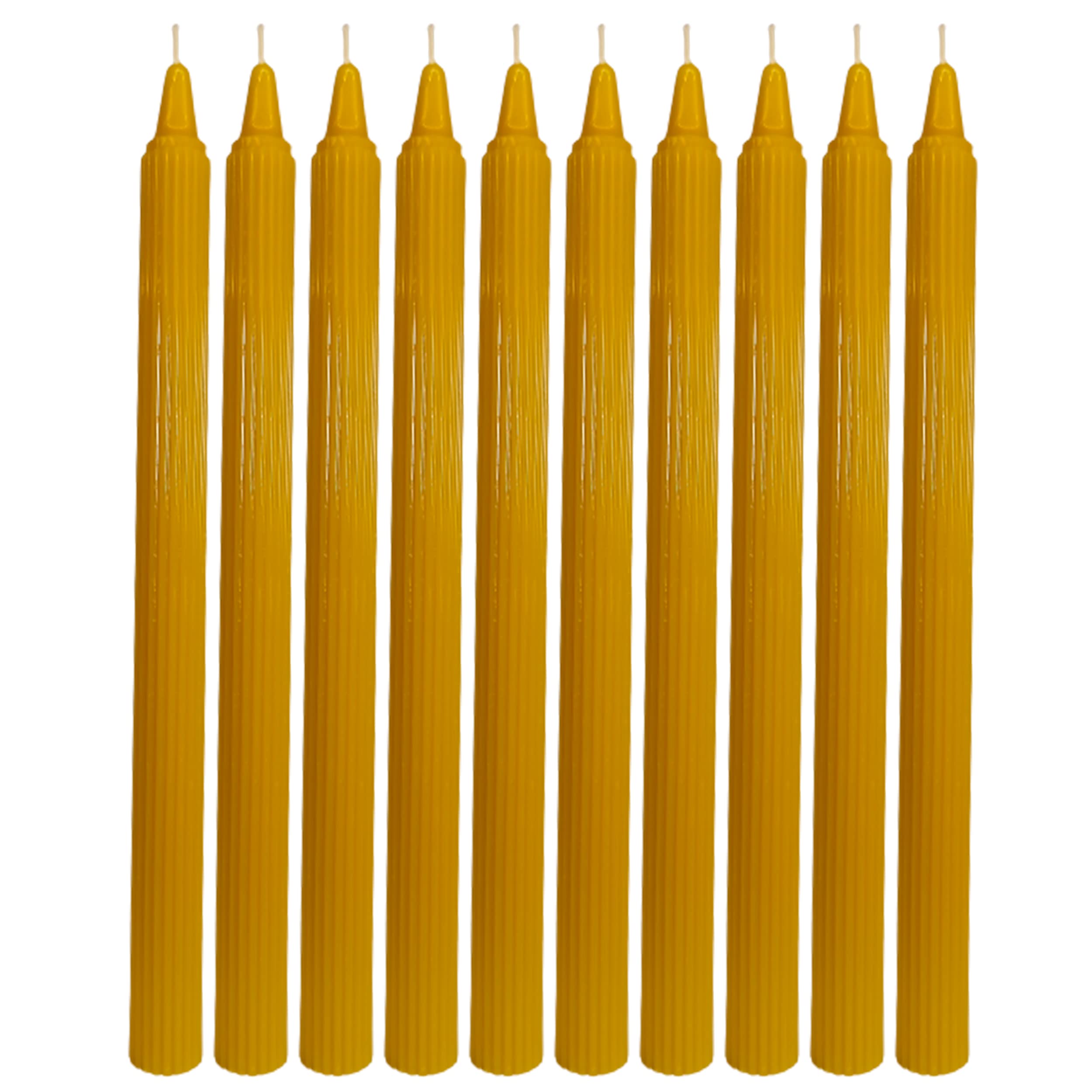 Tafelkerzen | Tischkerze 27 cm | 1 - Stk | Stabkerze aus 100% Bienenwachs | Handgemachte – 270 x 20 x 20 mm; 70 Gramm (10 Stk.)