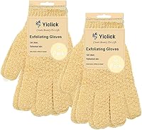 Vista 1 de Yiclick Guantes Exfoliantes Pesados, Guantes Exfoliantes para el Cuerpo Exfoliante para Baño y Ducha, Exfoliante Corporal para Eliminar la Piel