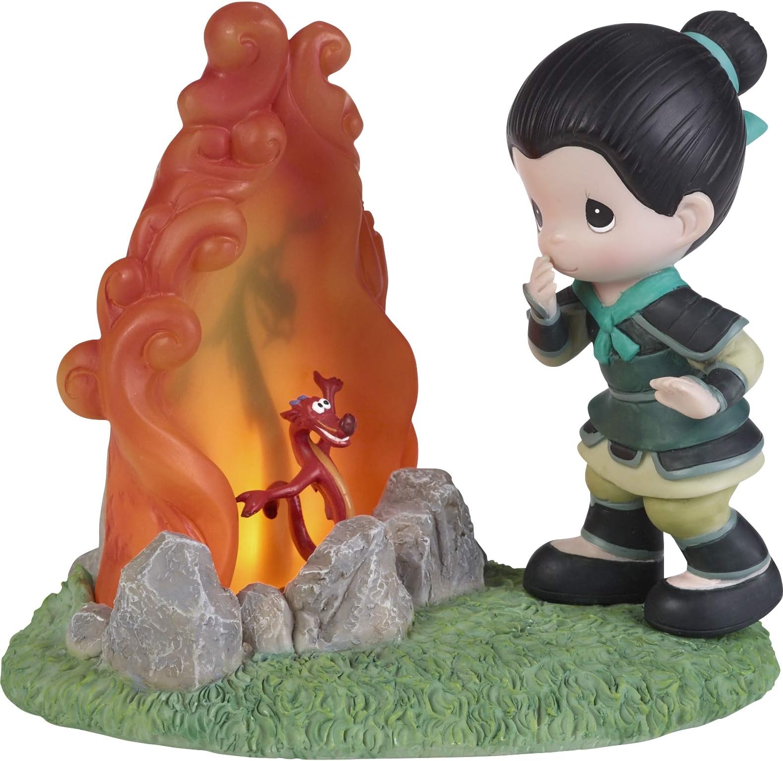 Mushu 192451 Disney Showcase Mulan Miracles Come in Resin LED Figurine, Multi