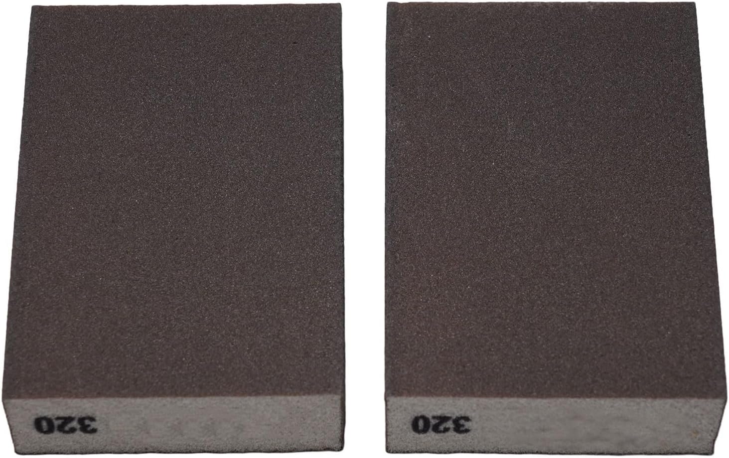 2 Pack Sanding Sponge Blocks 60-320 Grit, Flexible Sandpaper Pads Wood Paint Drywall, Washable Polishing Sponges 100x70mm(2PCS 320Grit)