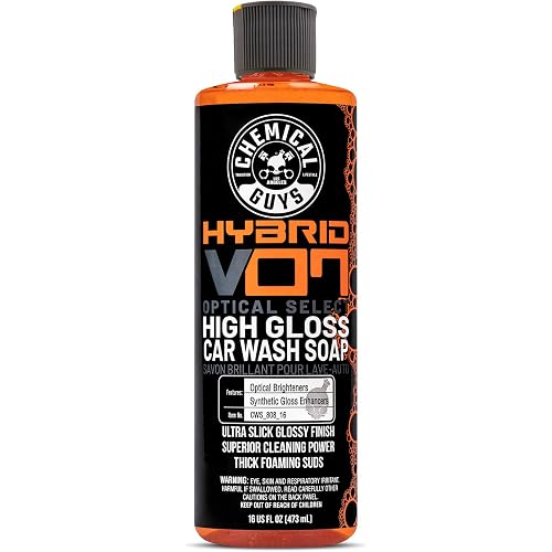 Chemical Guys CWS_808_16 Hybrid Foaming High Gloss Car Wash Soap (Works with Foam Cannons, Foam Guns or Bucket Washes) Safe for Cars, Trucks, Motorcycles, RVs & More, 16 fl oz, Orange Scent